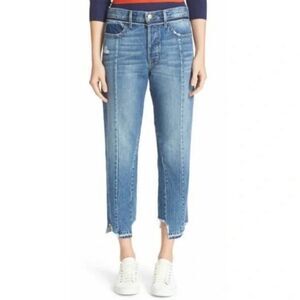 Frame Denim Le Original Wetherly Mix High Waist Raw Edge Step Chewed Hem Jean 28